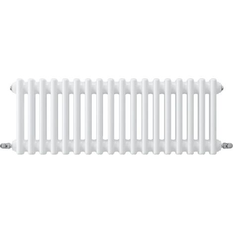 Acezanble Horizontal Traditional Cast Iron Style Radiator 300x830mm 2 Column White