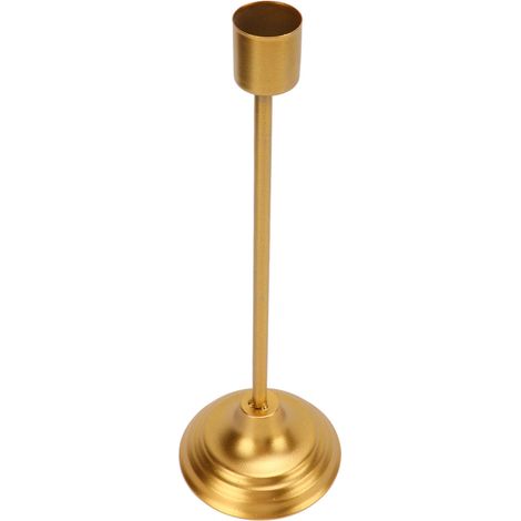 Grand bougeoir de style européen en fer avec finition métallique antirouille, porte-bougies chauffe-plat pour mariage et réception. (1/5)