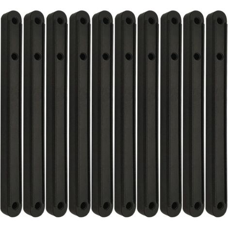BUNTHAUS (noir, 180 mm)Glissières de tiroir en plastique, rails de guidage de boîtier de tiroir en plastique, rails de guidage d'armoire glissières, pour tiroir de meubles (1/5)