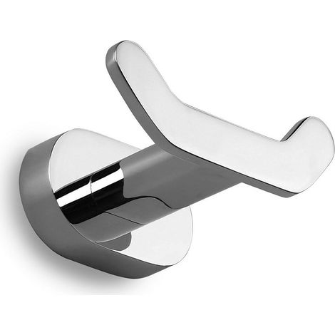 Doppio gancio appendino moderno ottone cromato OLVO-3451 kamalu