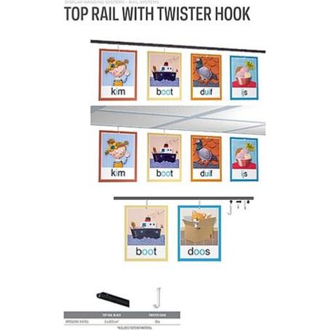 Kit Top Rail 4m Twister Hook- Cimaise tableau Artiteq