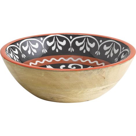 Bol en bois de manguier avec revêtement intérieur en résine époxy Ø 24 cm 1,1 l (1/5)