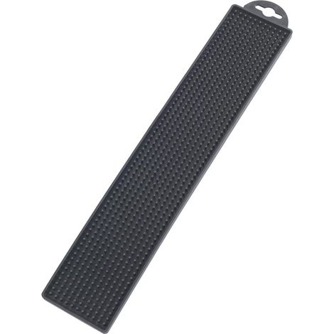 Tappetino scolapiatti stretto e nero, in PVC morbido, 50x8 cm (1/3)