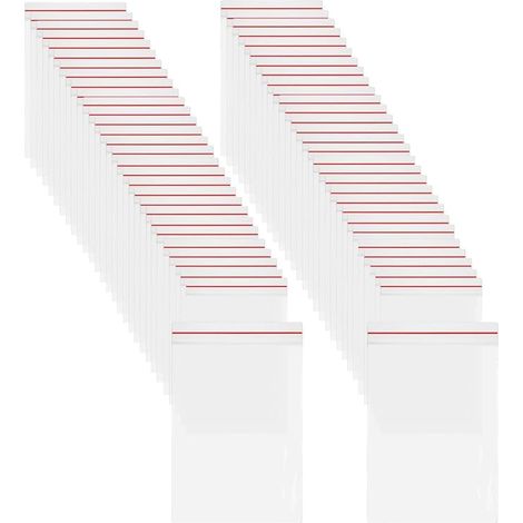 Sachets Zip Transparent, Pochon Plastique Fermeture Éclair Petit (1/5)