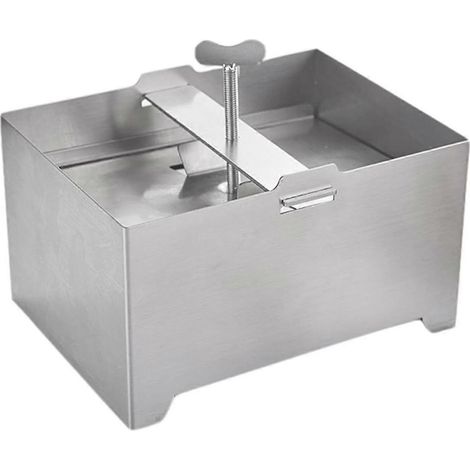 Presse à tofu, presse à tofu en acier inoxydable, appareil à paneer réglable avec trou d'égouttage et bac récupérateur de graisse. (1/5)