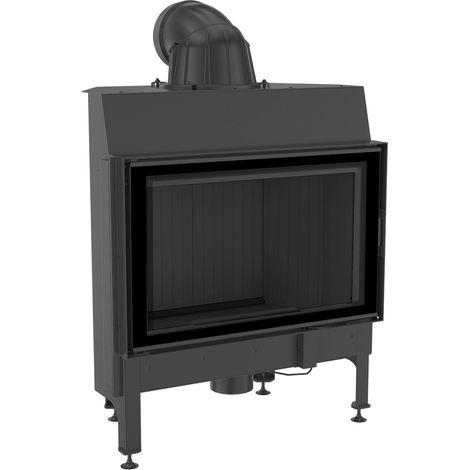 Kamineinsatz aus Stahl KRATKI NADIA 12 kW Ø 200 schwarz Verkleidung (1/5)