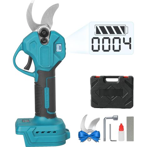 Sécateur électrique compatible avec 18 V, moteur sans balais 300 W, diamètre de coupe de 30 mm, ciseaux de jardin à batterie, sécateur sans fil pour tailler les arbustes et les arbres fruitiers (1/5)