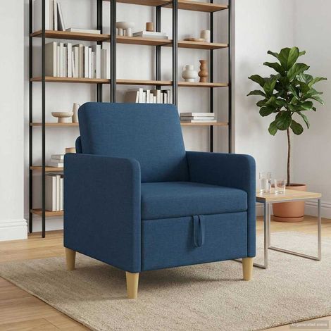 vidaXL Sofá con almacenamiento Azul 72 x 78 x 87 cm Poliéster (1/4)