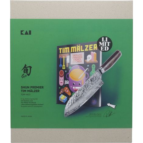 kai Europe Shun Premier TDM-W23 Tim Mlzer Santoku Messer+ Kochbuch (TDM-W23)