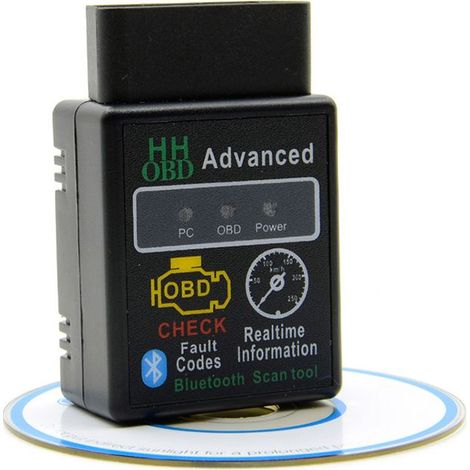 Détection automatique de scanner diagnostique de voiture de V02H2-1 Bluetooth OBD2. (1/4)