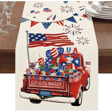 Chemin De Table - Tissu En Lin Et Jute - 33 X 183 Cm - Pour Table À Manger Café Ou Console - Lot De 1 (1/5)