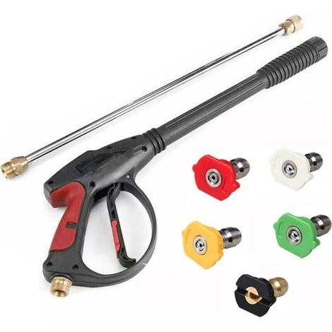 High-Pressure Washer Gun - M22 - 5 Brass Nozzles - 4000 psi - Compatible with 3/4-inch Hose (1/5)