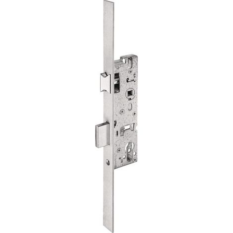 Serrure de rénovation à pêne dormant RR 1438 24/30mm VA plastron inox 380mm WILKA