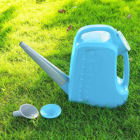 Gießkanne für Pflanzen, lange und weite Öffnung, Gartenbedarf, blau