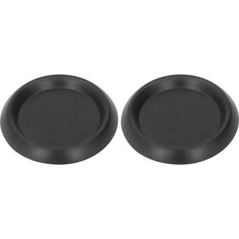 Juego de 2 portavelas cilíndricos de metal negro mate, de forma redonda, ideales para aromaterapia. (1/5)