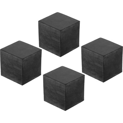 Patins anti-vibrations en caoutchouc, lot de 4, tapis isolants carrés anti-vibrations 5 x 5 x 5 cm pour climatisation, lave-linge et sèche-linge, noir (1/5)