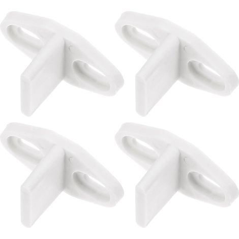 lot de 4 guide de sol pour porte de grange coulissante, blanc (1/5)