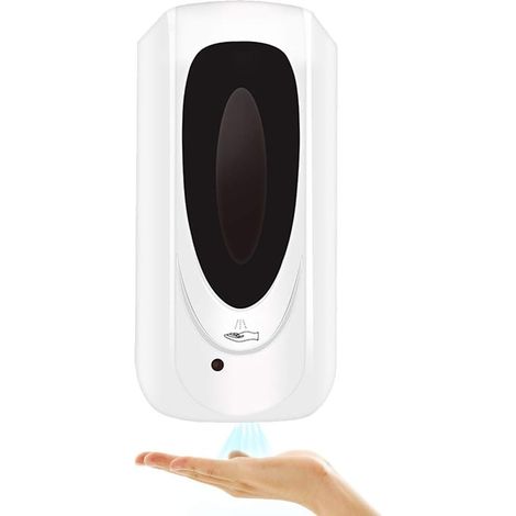 Distributeur automatique de savon, machine à savon pour les mains de 1000 ml avec brumisateur d'alcool, fixation murale, machine à savon automatique à induction pour les mains (1/5)