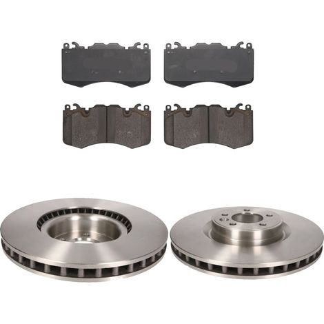 KIT FRENI ANTERIORI compatibile con LAND ROVER RANGR ROVER SPORT (L494) - DISCHI + PASTIGLIE OEM: FDB4379 / 18105 , 18487 , 18734 /SOSTITUZIONE DIRETTA/BASSA POLVERE/SILENZIOSO (1/5)