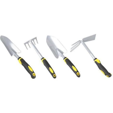 Outils à main de jardin - Pelle Portable - Kit de 4 pièces - Râteau - Houe (1/4)