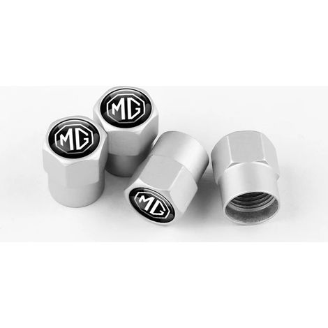 (Pour MG argent) 4 bouchons de valve de pneu en métal 3D compatibles avec MG ZS GS MG3 MG5 MG6 MG7 GT HS5 Gundam 350 et TF GT 6 (1/5)