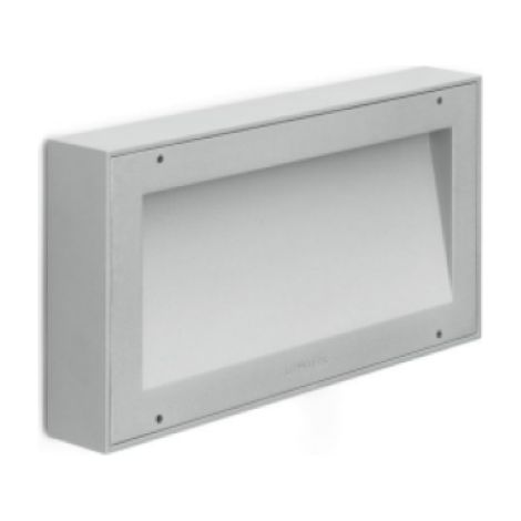 Applique led da parete per esterni grigio ral 9006 2700k ip54 10w 650 lm cri80 lombardo ll1210092 (1/4)