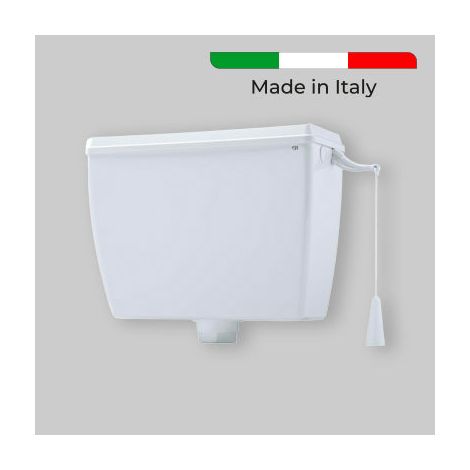 Boîte haute "Alfa" avec couvercle et chaîne blanche
