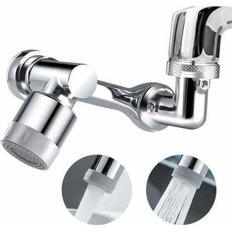 1080° Pivotant Mousseur Robinet, Robinet Cuisine Douchette avec 2 Modes de Pulvérisation, Universel Laiton Massif Embout Robinet Accessoires, Aérateur pour Robinet pour Évier de Salle de Bain,T-Audace (1/5)