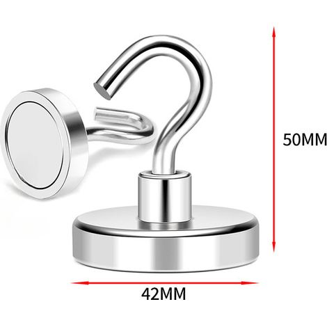 5 ganci magnetici robusti per cucina frigorifero sospensione soffitto barbecue, argento, trazione max 69kg