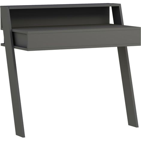 Bureau 1 tiroir Noue 94x91cm Bois Anthracite (1/4)