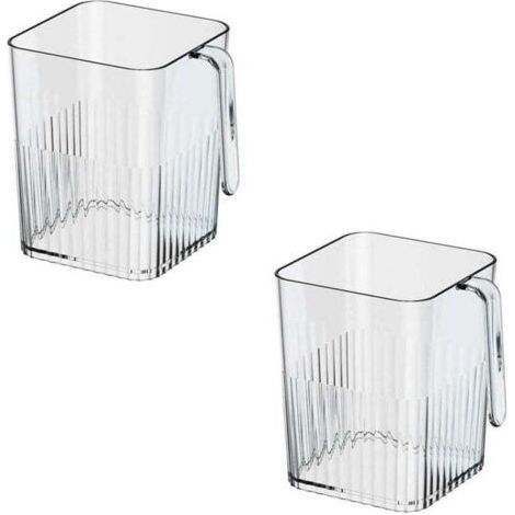 VURAHOME - Pack de de 2 boîtes de rangement pour porte latérale pour réfrigérateur - , XU,Organisateur de réfrigérateur pour garder votre réfrigérateur organisé (transparent) - (1/4)