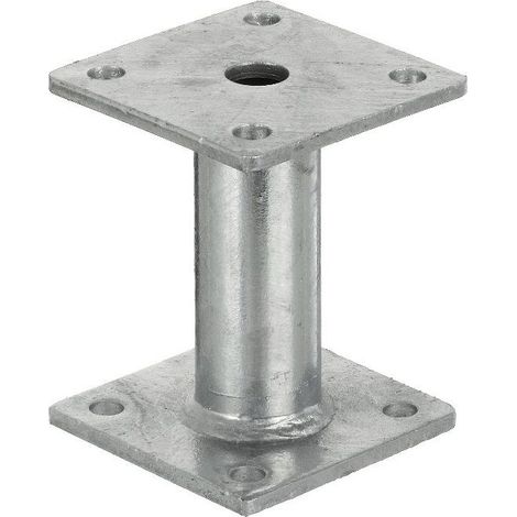 Pitzl Pfostenträger Holzverbinder, starrer Stützfuß H 125 mm Platten 100x100x6mm