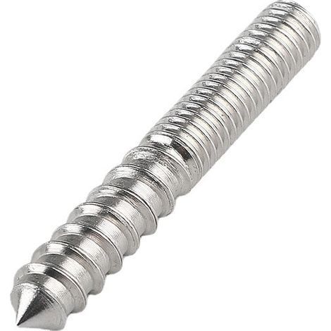 M8 Cintre Boulons Longueur 2"(50mm) Double Tête Boulons Autotaraudeuse Vis 8mm Bois Joint Meubles Jambes 8Pcs(M850mm) (1/5)