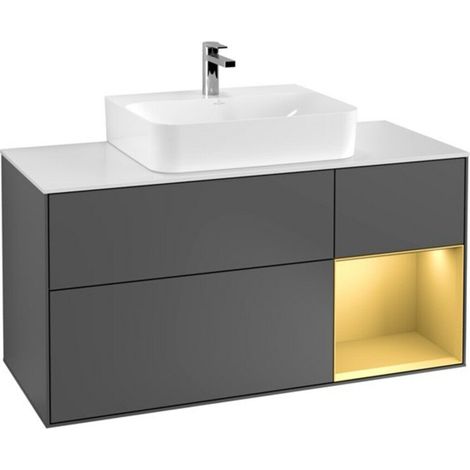 V&B Waschtischunterschrank Finion 120cm, Pl w m, Reg re gol m, Anthrac. m (1/2)