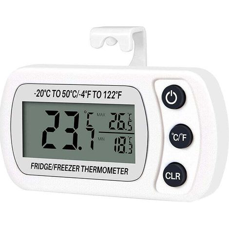 Waterproof Digital Refrigerator/Freezer Thermometer, -20°C to 50°C (-4°F to 122°F) with Large LCD Display (1/5)