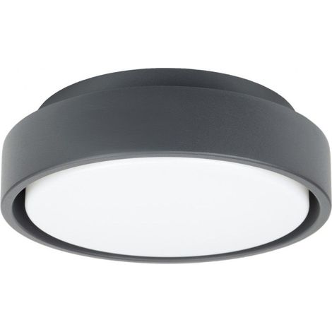 Plafonnier extérieur LED 18W 4000K IP65 gris 20cm neutre (1/5)
