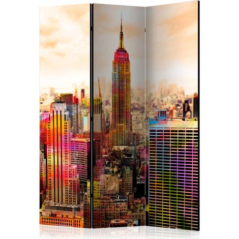 Paravent 3 Volets "Colors of New York City III" 135x172cm (1/2)