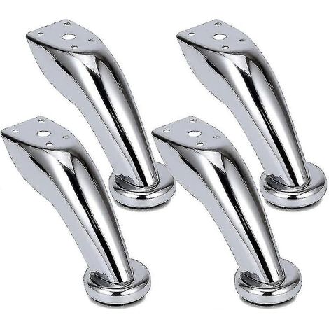 Pieds de canapé en acier inoxydable épais - 4 pieds de meubles chromés, une amélioration durable et élégante pour votre intérieur. (1/5)