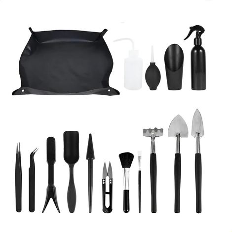 Ensemble de 16 pelles de jardin en acier inoxydable (1/5)