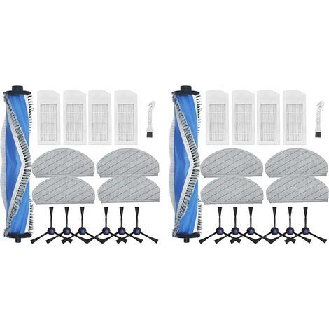 Lot de 2 pour aspirateur robot Ecovacs Deebot N20 Plus, N20 et N20 Pro Plus : brosse principale, filtre HEPA et chiffon de nettoyage. (1/5)