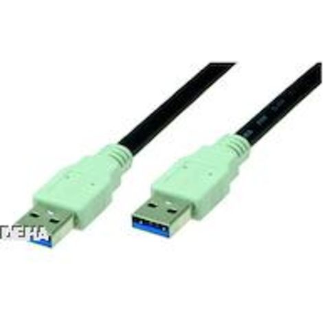 Bachmann USB-Kabel USB 3.2 Gen1 (USB 3.0 / USB 3.1 Gen1) USB-A Stecker, USB-A Stecker 1.00 m Schwarz