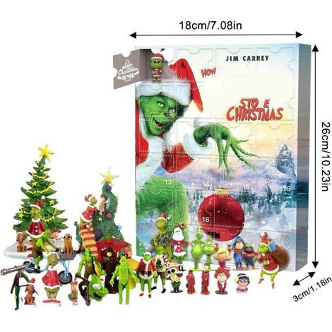Popular Christmas Advent Calendar, Surprise Box, 24-Day Countdown, 25 x 25 x 6 cm