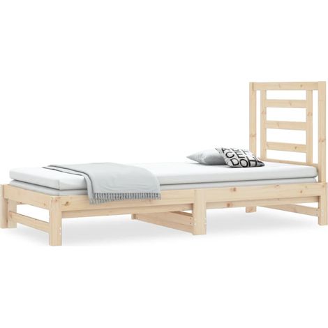 Maison Exclusive - Dormeuse Estraibile 2x(90x200) cm in Legno Massello di Pino