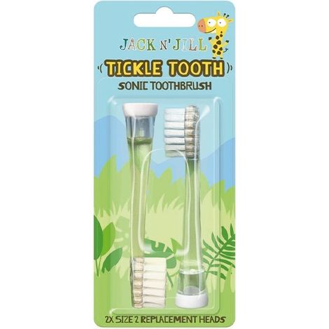 Jack N'Jill Tickle Tooth Schallzahnbürste Ersatzköpfe, 2 Stück. (1/2)