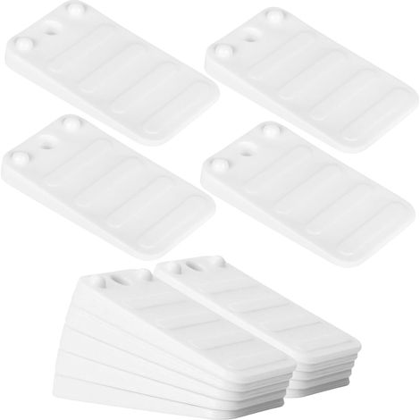 Lot de 20 patins nivellement blancs en plastique ABS, multi-usages et (1/5)