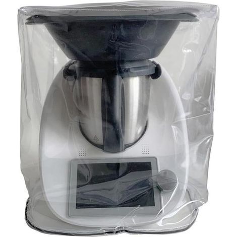 1 housse de protection transparente anti-poussière et anti-fumée, compatible avec les robots de cuisine Thermomix TM5/TM6 (avec cuiseur vapeur) (1/4)
