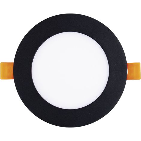 Led Spot - Einbaustrahler 9W 3000K warmweiß ohne Led-Punkte - Led Deckenspot ø 120mm, schwarz 230V (1/5)