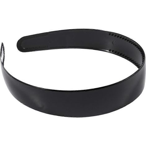 3x Schwarze Kunststoff-Haarreifen für Damen, Zahnschmuck (1/5)