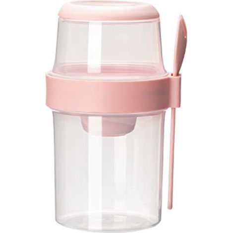 Ensemble de 2 gobelets, 310 ml et 560 ml, pot yaourt étanche avec cuillère, double paroi, pour travail école voyage (1/5)