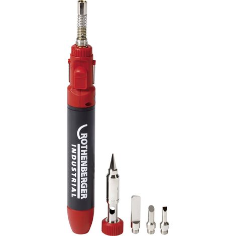 Rothenberger – Gaslötkolben Micropen Set 1300 – Wiederbefüllbar – Für Feinlötarbeiten, Modellbau, Styroporschneiden – Schweiß- & Schneidbrenner Garnitur